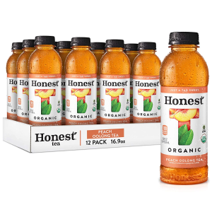Honest Tea Organic Tea Peach Oolong, 16.9oz, 12pks