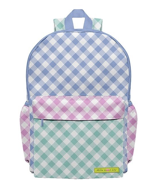 Periwinkle & Mint Gingham Backpack