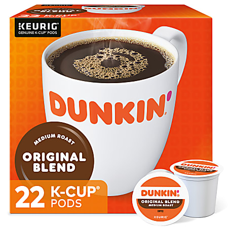 Dunkin' Donuts® Single-Serve Coffee K-Cup®, Original Blend, Carton Of 22