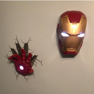 3D Light FX Marvel Iron Man Mask 3D Deco LED Wall Light: Toys & Games