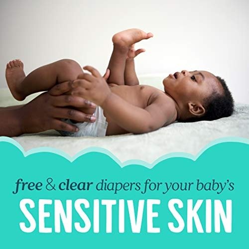 Baby Diapers, Free & Clear for Sensitive Skin with Animal Prints, Size 4, 108 Count (Packaging May Vary)