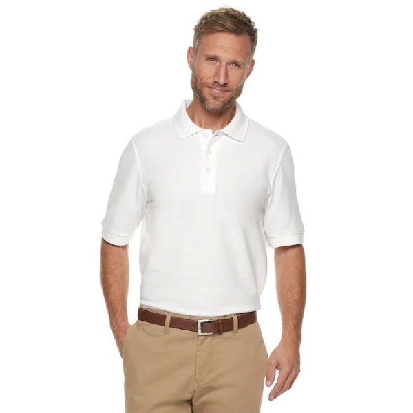 Men's Croft & Barrow® Easy-Care Pique Polo in Regular and Slim Fit