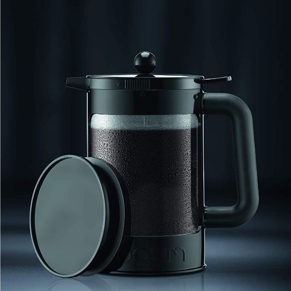 Bodum 冷萃咖啡壶 不锈钢滤压冰咖啡壶 1500ml 大容量