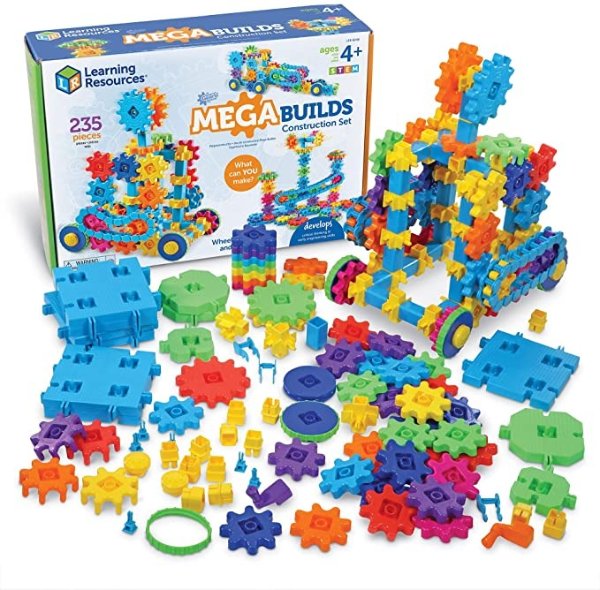 Gears! Gears! Gears! Mega Builds, STEM Building Set, Gears Toys for Kids, 235 Piece, Ages 4+