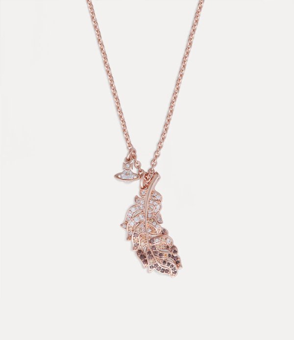 Women's Necklaces |- Savannah Pendant Pink Gold-Tone