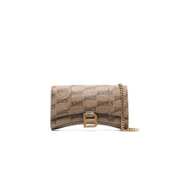 Brown Hourglass monogram canvas wallet on chain | Browns