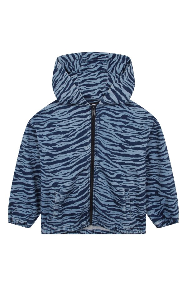 Kids' Tiger Stripe Zip-Up Graphic Hooded Jacket