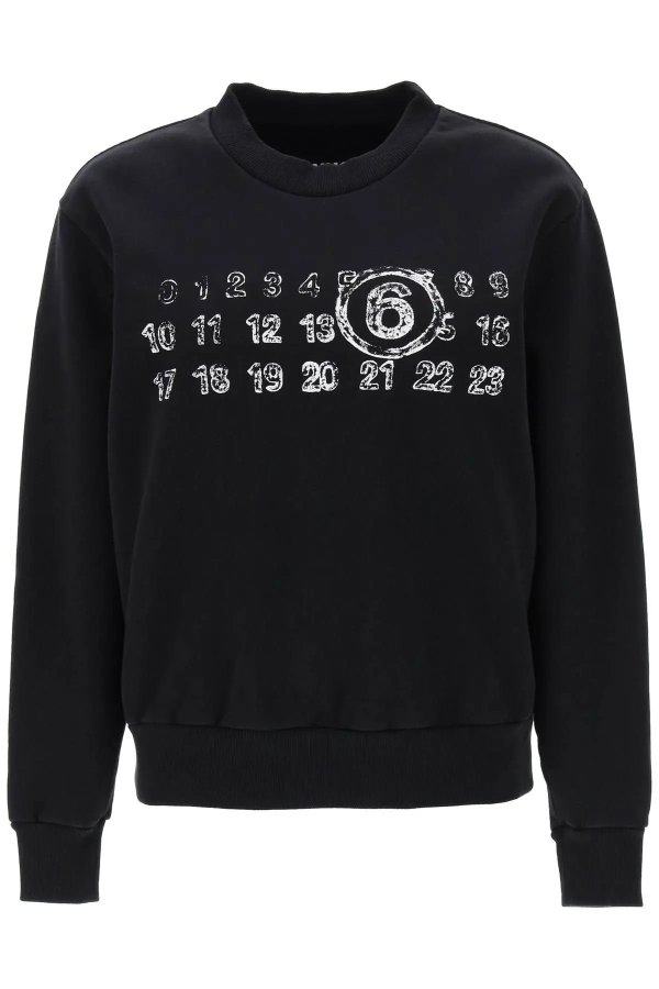 crew-neck sweatshirt with numeric logo 数字卫衣351.00 超值好货 