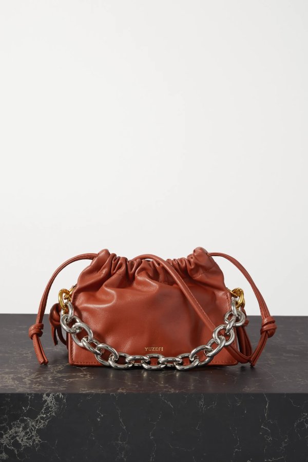 Bom mini chain-embellished leather tote
