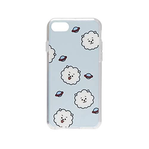 Official Merchandise by Line Friends - RJ Pattern TPU Case for iPhone 8 Plus/iPhone 7+, Turquoise Blue