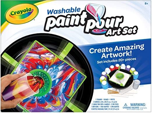 Washable Paint Pour Set, Paint Set, 20 Pcs, Gift for Teens & Kids