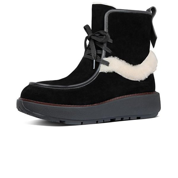 Suede And Shearling Ankle BootsMicrowobbleboard Standard