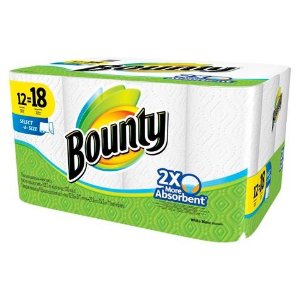 两大包Bounty Select-A-Size 厨房纸巾（每包12卷，共24卷）+$5礼卡