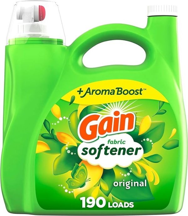 Fabric Softener, Original Scent, 140 fl oz, 190 Loads, HE Compatible, Packaging may vary