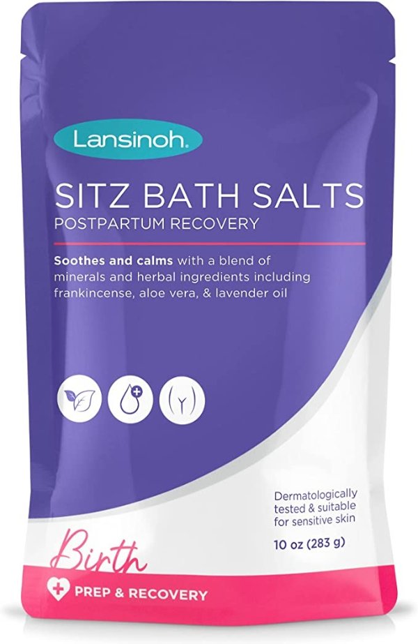 Sitz Bath Salts Postpartum Essentials, White, 10 Oz
