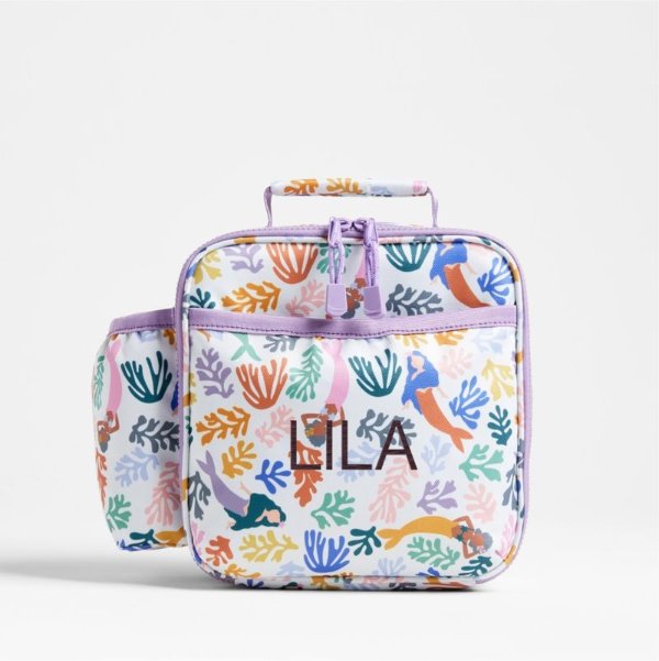 Mermaids Soft Insulated Kids Personalized Thermal Lunch Box | Crate & Kids