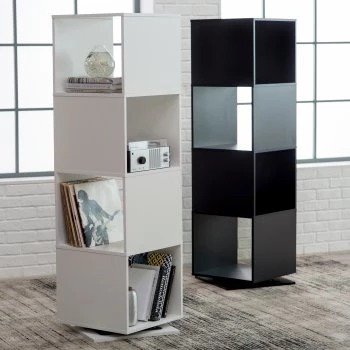 Finley Home Hudson 4 Cube Rotating Bookcase