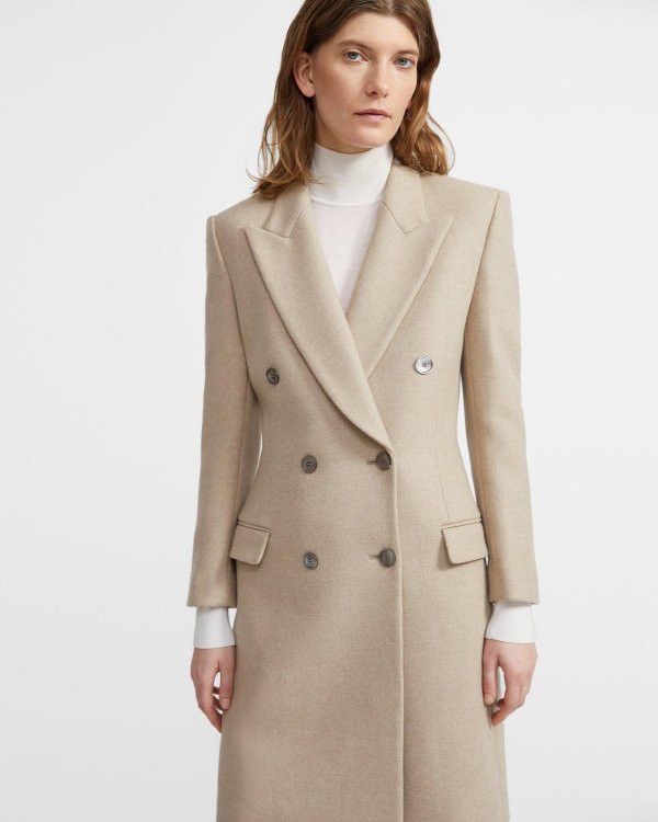 Heavy Wool Twill Tailored Coat