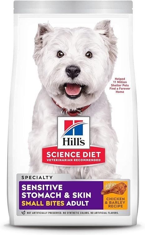Adult Sensitive Stomach and Skin Small Bites Dry Dog Food, Chicken & Barley Recipe, 15 lb. Bag