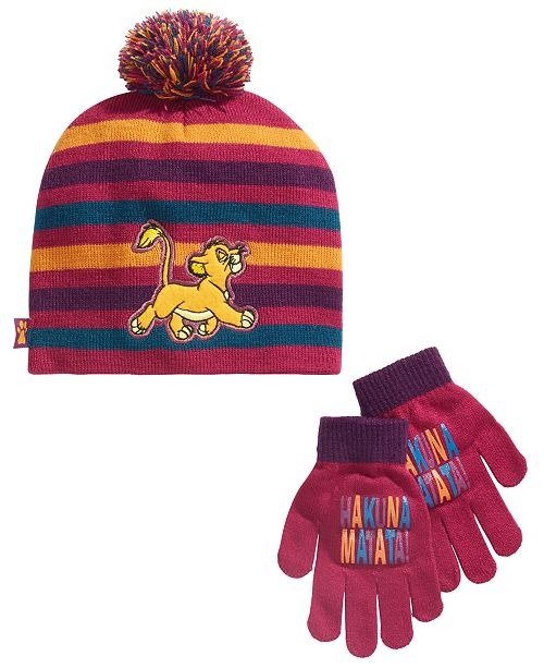 Big Girls 2-Pc. The Lion King Hat & Gloves Set
