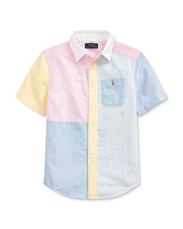 Boys' Color-Block Oxford Fun Shirt - Big Kid
