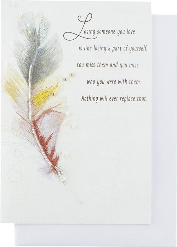 Sympathy Card (Gemstone Feather)