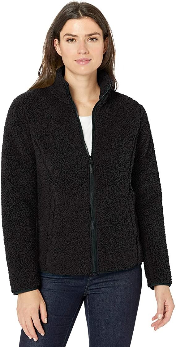 Essentials Women's Polar Fleece Lined Sherpa Full-Zip Jacket