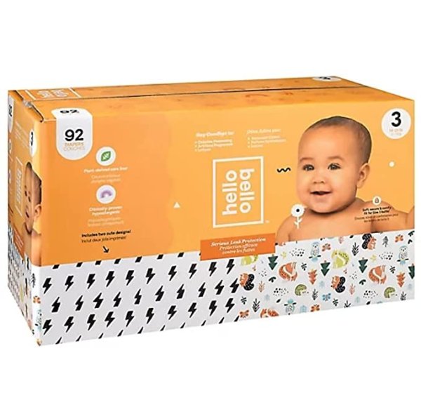 Baby Diapers, Club Box Diapers - Bolt Babes & Woodland Animals - Size 3 (92ct)