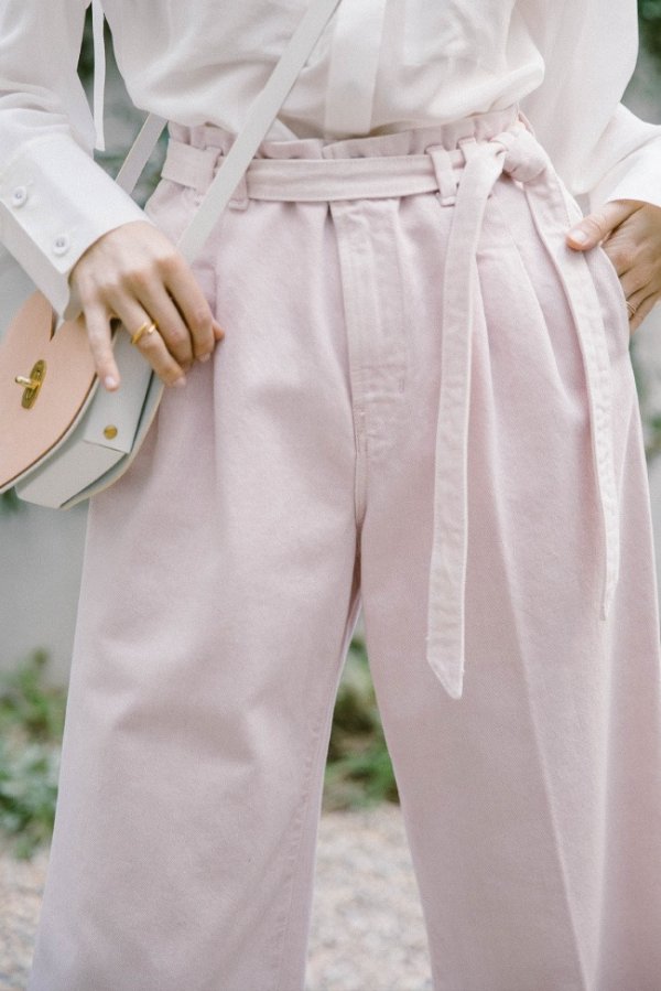 High-Rise Tie-Waist Pant In Faded Pandora