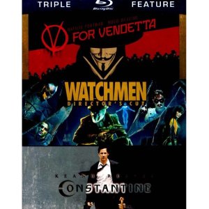 V for Vendetta+Watchmen+Constantine 3 Discs Blu-ray