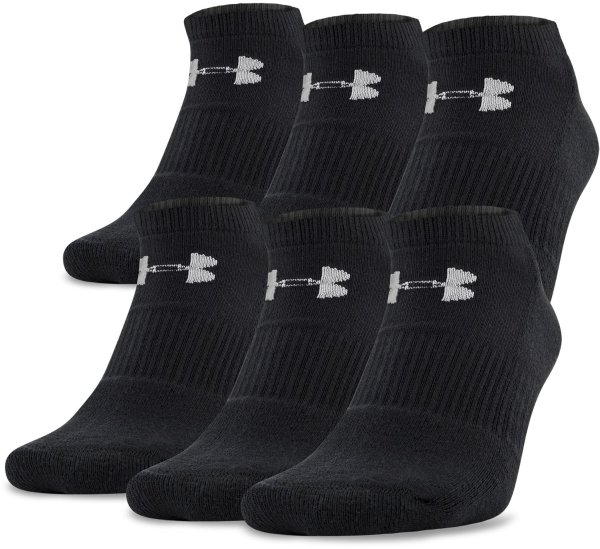 Adult Cotton No Show Socks 6-Pack
