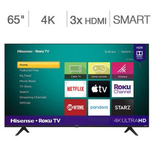 Hisense 65"65R6090G5 4K HDR Roku Smart LED TV