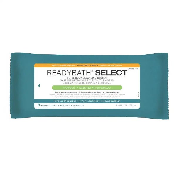Medline ReadyBath Select Antibacterial Cleansing Washcloths Scented