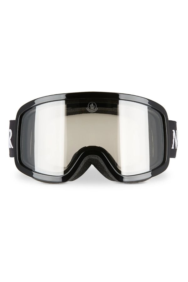Black Shiny Photochromic Smoke Snow Goggles