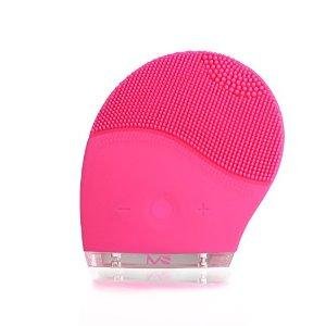 MelodySusie Sonic Facial Cleansing Brush Silicon Vibrating Waterproof Facial Cleansing System (Rose)