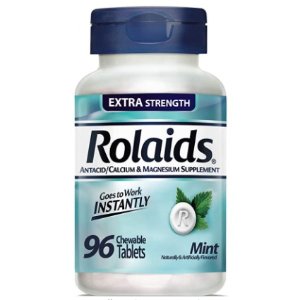 Rolaids Extra Strength Antacid Chewable Tablets, Mint, 96 Count