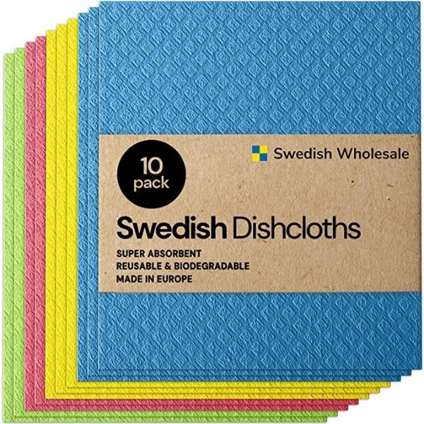 Swedish Wholesale 超吸水洗碗布10个