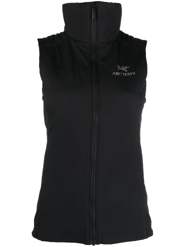 logo-embroidery padded gilet