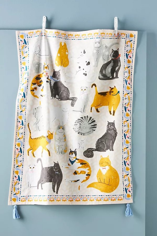 Cat Nap Dish Towel