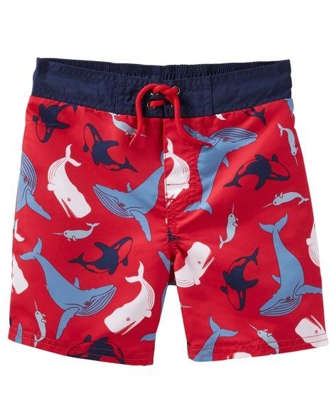 男小童鲸鱼图案泳裤