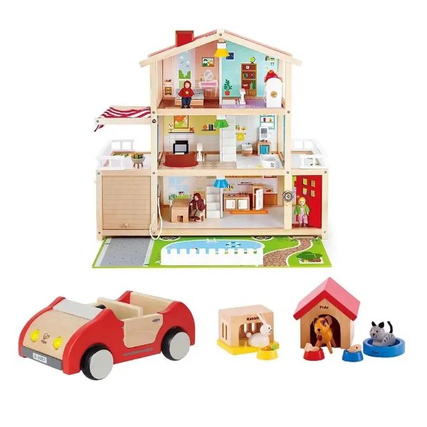 Hape Doll House Family Mansion Bundle Gift Set