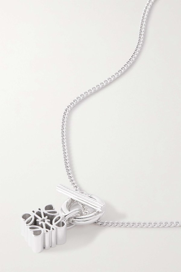 Anagram silver necklace
