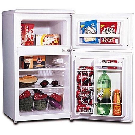 3.2 cu ft 2-Door Refrigerator and Freezer - Walmart.com