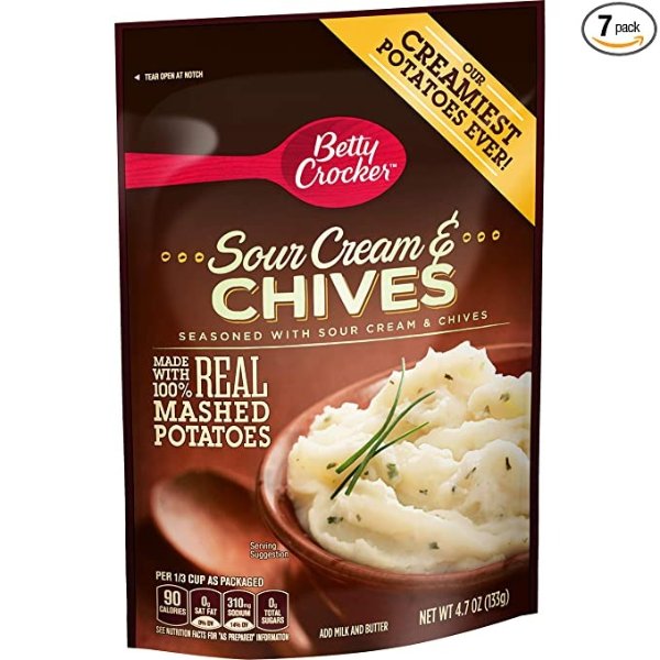 Crocker Sour Cream and Chives Potatoes, 4.7 oz (Pack of 7)
