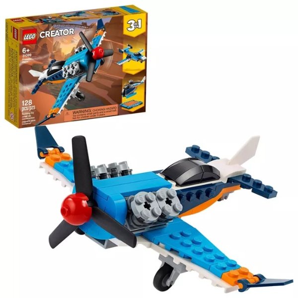 LEGO Creator 3-in-1 Propeller Plane Building Kit 31099
