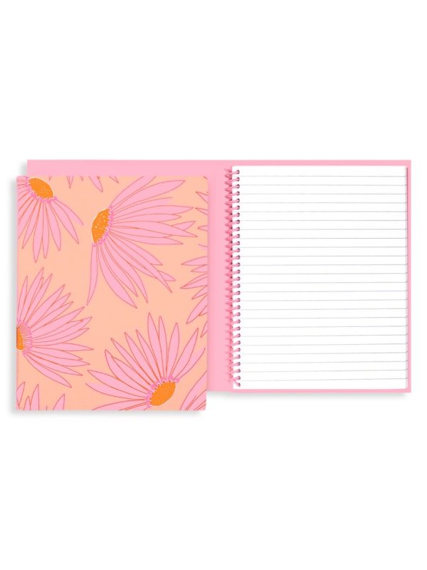 粉色花朵笔记本