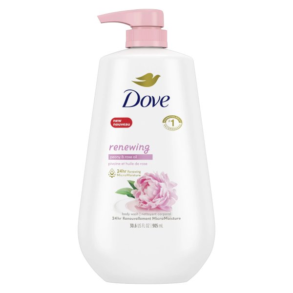 Renewing Liquid Body Wash with Pump Peony and Rose Oil, 30.6 oz