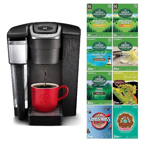 ® K1500 Bundle K-Cup® Coffee Maker with Variety Pack of 192 K-Cup® Pods, Black (611247381212)