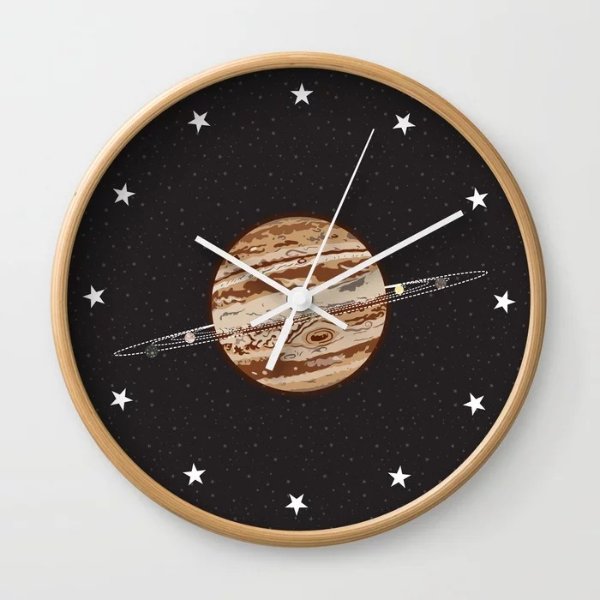 Jupiter Wall Clock by thecorrodedbear