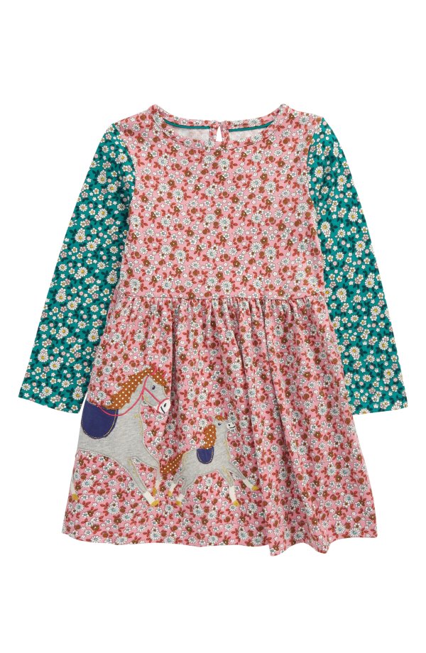 Kids' Floral Knit Dress